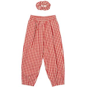 The New Broek en Scrunchie - TnNally - Poppy Rode Controle - The New - 9-10 jaar (134-140) - Broeken - Katoen