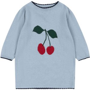 Konges Sløjd Jurk - Katoen/Wol - Gebreid - Alexa - Blue Mist - Konges Sløjd - 4 jaar (104) - Jurk