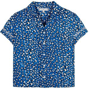 Tommy Hilfiger Overhemd - Blauw Leopard - Tommy Hilfiger - 8 jaar (128) - Hemd S/S