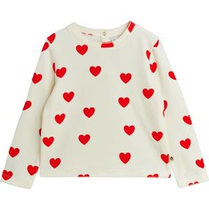 Mini Rodini Blouse - Hearts - Wit - Mini Rodini - 80/86 - Shirts