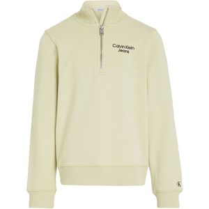 Calvin Klein Sweatshirt - Terry Halve ritssluiting - Green Haze - Calvin Klein - 8 jaar (128) - Sweatshirt
