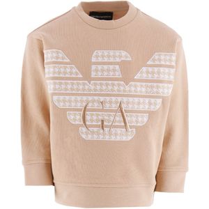 Emporio Armani Sweatshirt - Zenzero Chiaro m. Wit - Emporio Armani - 10 jaar (140) - Sweatshirt
