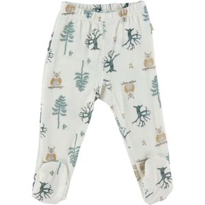 Joha Leggings - Wol/Bamboe - Offwhite m. Bos - Joha - 50 - Leggings - Wol