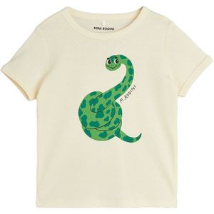 Mini Rodini T-Shirt - Snake Omhoog - Offwhite - Mini Rodini - 68/74 - T-Shirts