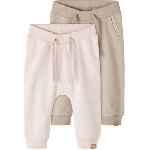 Name It Joggingbroek - Noos - NbnTakki - 2-pack - Rose Smoke - Name It - 50 - Joggingbroek