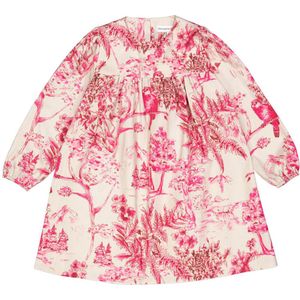 Christina Rohde Jurk - Beige m. Roze Print - Christina Rohde - 6 jaar (116) - Jurk