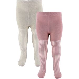 Minymo Panty's - 2-pack - Ash Rose m. Glitter - Minymo - 104/110 - Panty's