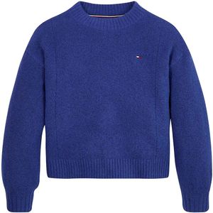 Tommy Hilfiger Blouse - Gebreid - Pointelle - Navy Reis - Tommy Hilfiger - 8 jaar (128) - Shirts