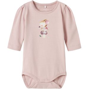 Name It Romper l/s - NbfLotus - Gepolijst Lilac m. Print - Name It - 56 - Romper L/S