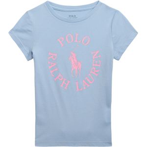 Polo Ralph Lauren T-Shirt - Langhout - Lichtblauw m. Roze - Polo Ralph Lauren - 2 jaar (92) - T-Shirts