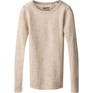 Molo Blouse - Merino Wol - Rihanna - Havermoutmelange - Molo - 9-10 jaar (134-140) - Shirts