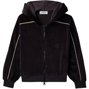 Calvin Klein Cardigan - Fluweel - Zwart - Calvin Klein - 10 jaar (140) - Cardigan