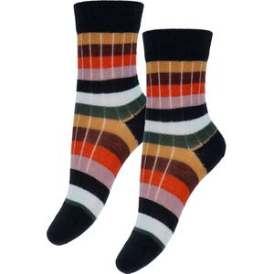 FUB Sokken - Wol - Rib - 2-pack - Dark Navy/Multi Stripe - FUB - 25/28 - Sokken