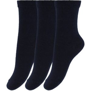 Melton Sokken - 3-pack - Navy - Melton - 17/19 - Sokken