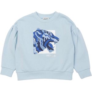 Kenzo Sweatshirt - Pale Blue m. Tijger - Kenzo - 14 jaar (164) - Sweatshirt