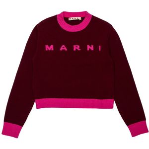 Marni Blouse - Bijgesneden - Wol - Berry Jam - Marni - 10 jaar (140) - Shirts