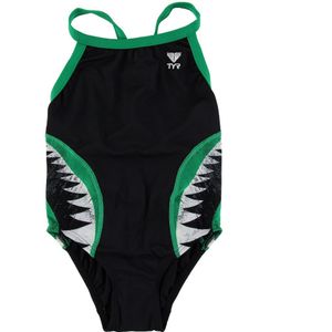 TYR Zwempak - Shark Bite Diamondfit - Zwart/Groen - TYR - 140 - Badmode