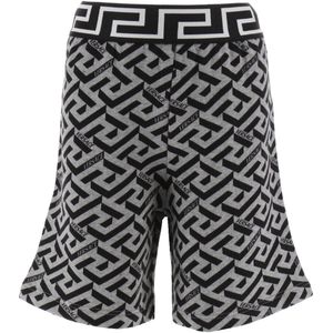 Versace Sweatshorts - Grijs Gevlekt/Zwart - Versace - 10 jaar (140) - Shorts