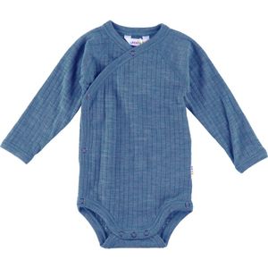 Joha Wikkelromper L/æ - Wol - Denim Blauw - Joha - 50 - Romper L/S