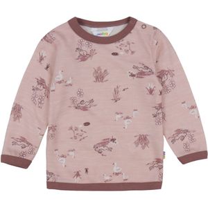 Joha Blouse - Wol/Bamboe - Roze m. Print - Joha - 60 - Shirts