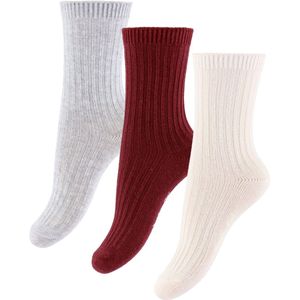 Konges Sløjd Sokken - 3-pack - Rood/Wit/Grijs Gevlekt - Konges Sløjd - 17/18 - Sokken