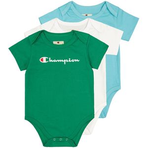 Champion Romper s/s - 3-pack - Groen/Blauw/Wit - Champion - 62/68 - Romper S/S