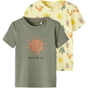 Name It T-Shirt - NbnJobbi - 2-pack - Dubbel Cream - Name It - 62 - T-Shirts