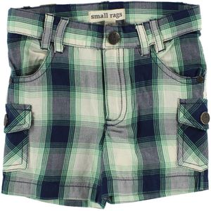 Small Rags Shorts - Navy/Groen/Wit - Small Rags - 62 - Shorts