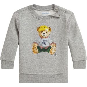 Polo Ralph Lauren Sweatshirt - Madison - Grijs Gevlekt m. Knuffe - Polo Ralph Lauren - 62 - Sweatshirt