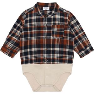 Hust and Claire Hemdromper - HCBertil - Meer Navy m. Ruiten - Hust and Claire - 74 - Romper L/S