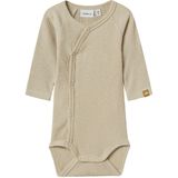 Name It Romper l/s - Rib - NbnLille - Peyote - Name It - 56 - Romper L/S