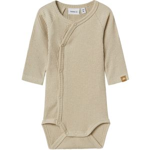 Name It Romper l/s - Rib - NbnLille - Peyote - Name It - 56 - Romper L/S