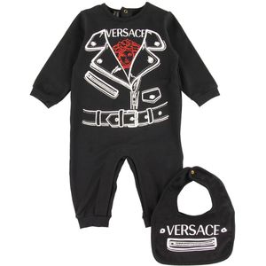 Versace Cadeaubox - Boxpak/Slabbetjes - Zwart m. Print - Versace - 6-9 mnd - Boxpak