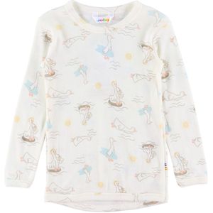 Joha Blouse - Wol/Zijde - Off White m. Print - Joha - 100 - Blouse
