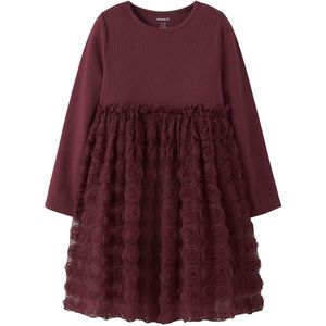 Tule Jurk - Ribgebreid - Lange Mouwen - Regular Fit