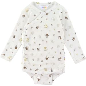 Joha Wikkelromper L/æ - Off White m. Print - Joha - 50 - Romper L/S