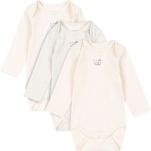 Fanga Fontana Rompers l/s - Fio - 3-pack - Blue Mix - Fanga Fontana - 0-1 mnd - Romper L/S