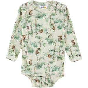 Joha Romper l/s - Wol - Off White m. Bomen - Joha - 50 - Romper L/S