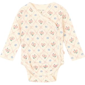 Konges Sløjd Romper l/s - Rib - Minnie - Fleur Decoratie m. Poin - Konges Sløjd - 50/56 - Romper L/S