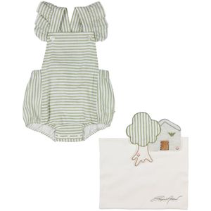 Emporio Armani Cadeaubox - Zomerromper/Knuffeldoekjes - Groen/Wi - Emporio Armani - 3 mnd - Zomer Rompers