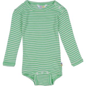 Joha Romper l/s - Rib - Wol/Zijde - Off White/Groen - Joha - 50 - Romper L/S