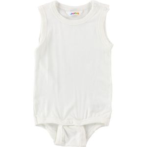 Joha Romper mouwloos - Bamboe - Wit - Joha - 50 - Romper Mouwloos