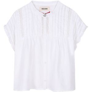 Zadig & Voltaire Overhemd k/æ - Gisele - Wit - Zadig & Voltaire - 10 jaar (140) - Hemd S/S