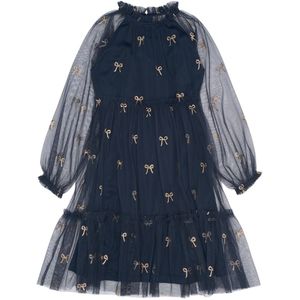 The New Tule Jurk - TnRudelle - Navy Blazer AOP - The New - 3-4 jaar (98-104) - Jurk