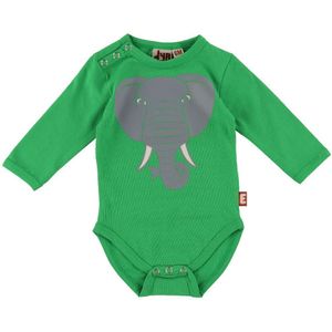 DIEREN Romper - DIEREN Tweet - Green Olifant - DYR - 3 mnd - Romper L/S
