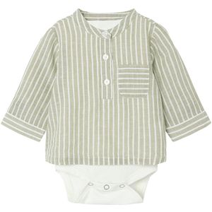 Name It Hemdromper l/æ - NbmHilom - Olie Green - Name It - 50 - Romper L/S
