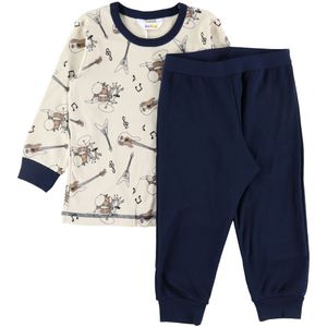 Joha Pyjama set - Beige/Marineblauw - Joha - 90 - Pyjama - Tweedelig