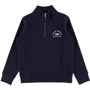 GANT Sweatshirt - Grafische halve rits - Evening Blue - GANT - 9-10 jaar (134-140) - Sweatshirt