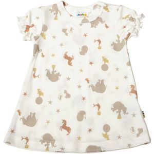 Joha Jurk - Wit m. Print - Joha - 60 - Jurk