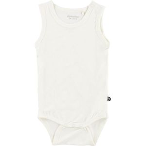 Minymo Romper mouwloos - Bamboe - Wit - Minymo - 50 - Romper Mouwloos